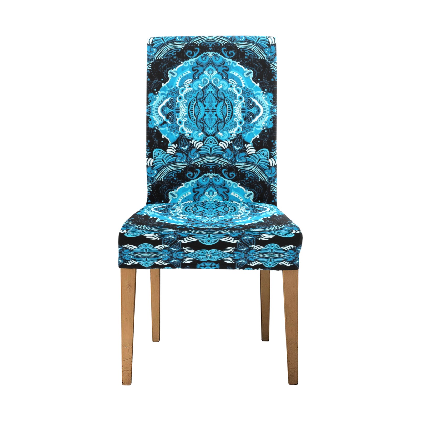blue and black Removable Dining Chair Cover ID D5528479