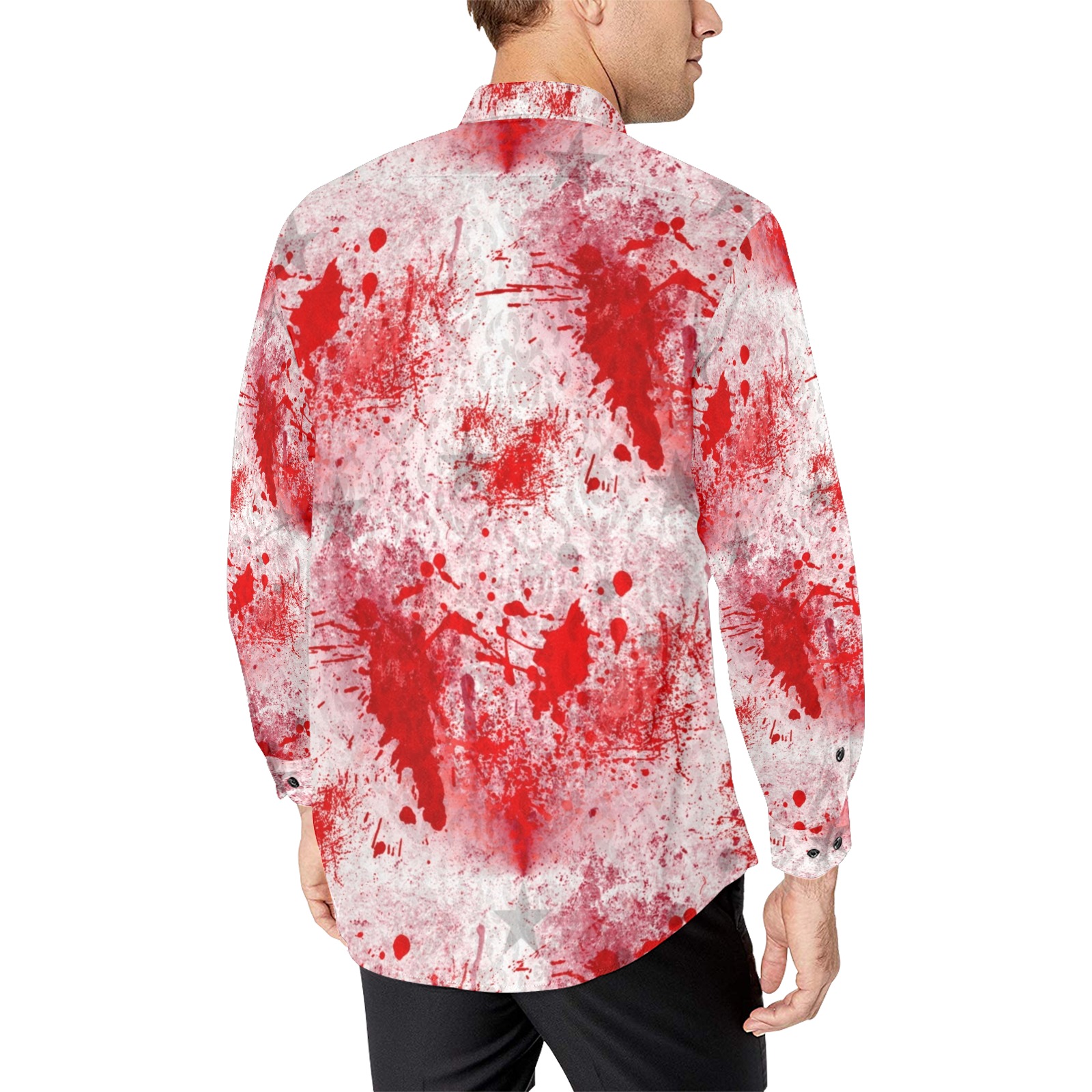 Halloween Blood by Artdream Men's All Over Print Casual Dress Shirt (Model T61)
