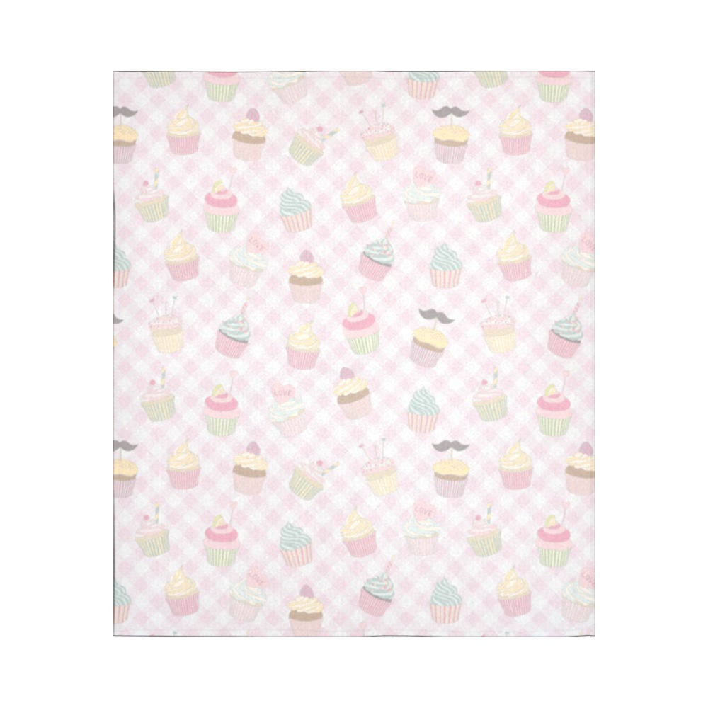 Cupcakes Cotton Linen Wall Tapestry 51"x 60"