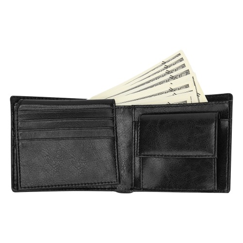 Colorful watercolor Bifold Wallet with Coin Pocket (Model 1706)