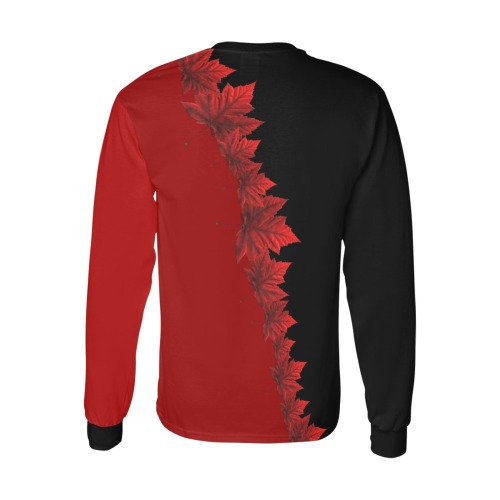 Kid's Canada Maple Leaf Shirts Long Sleeve Kids' All Over Print Long Sleeve T-shirt (Model T51)