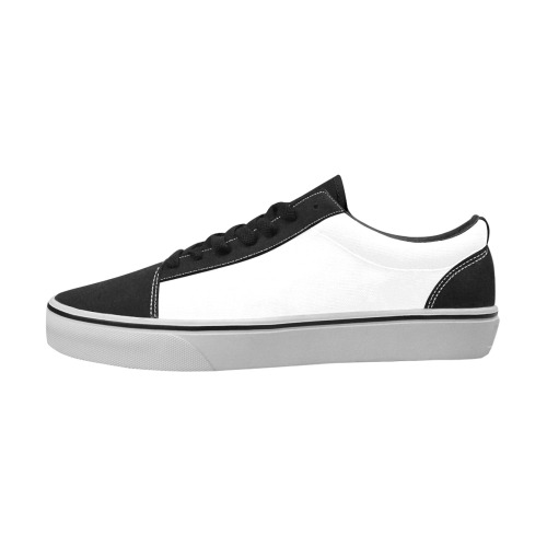 color white Women's Low Top Skateboarding Shoes (Model E001-2)