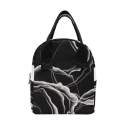 Monochrome Ink Zipper Lunch Bag (Model 1689)