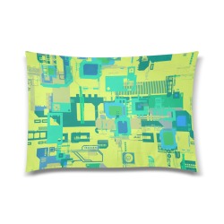 Random Shapes Abstract Pattern Custom Zippered Pillow Case 20"x30"(Twin Sides)