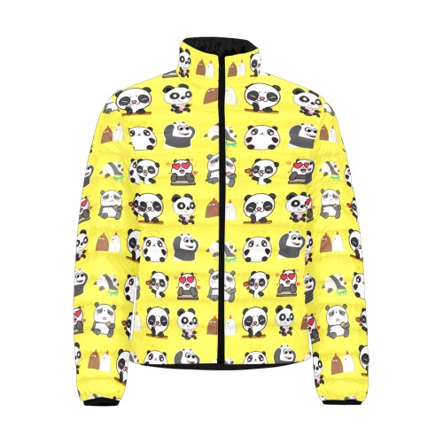 Panda life Men's Stand Collar Padded Jacket (Model H41)