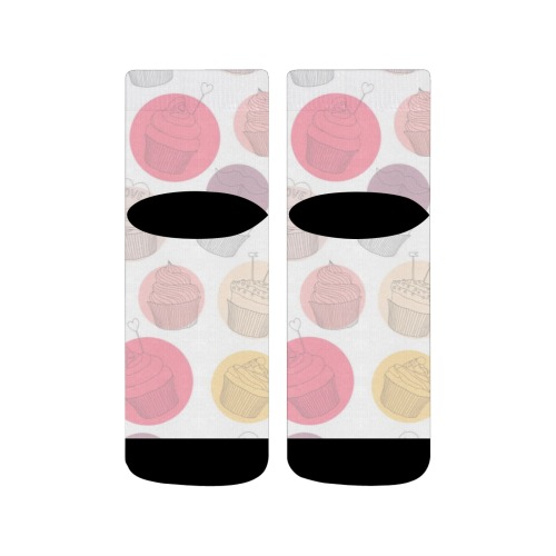 Colorful Cupcakes Quarter Socks