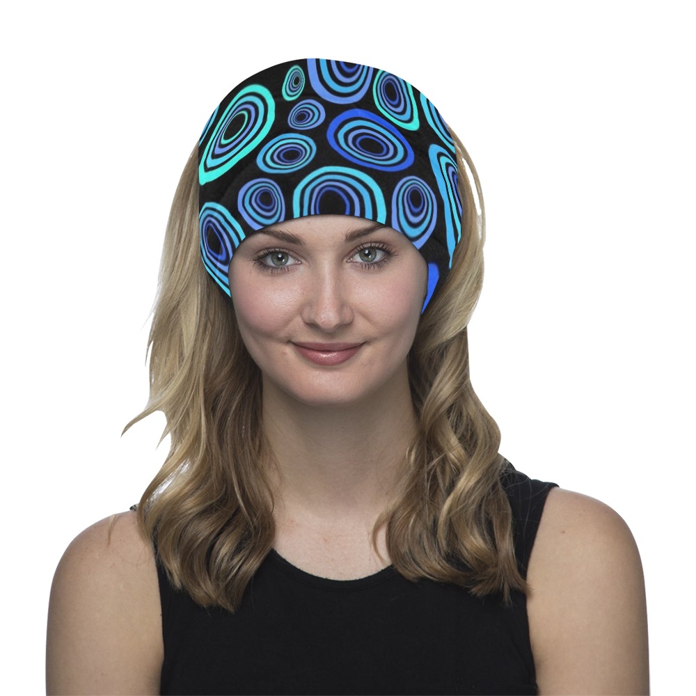 Retro Psychedelic Pretty Blue Pattern Multifunctional Headwear