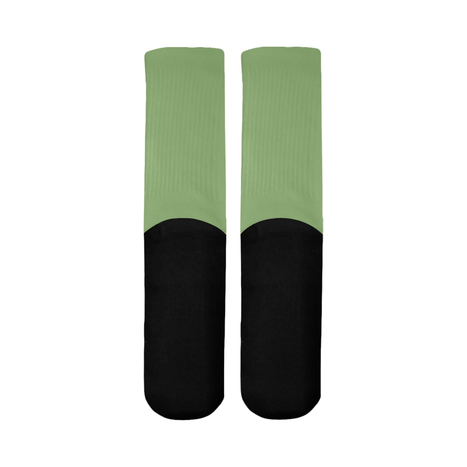 color asparagus Mid-Calf Socks (Black Sole)