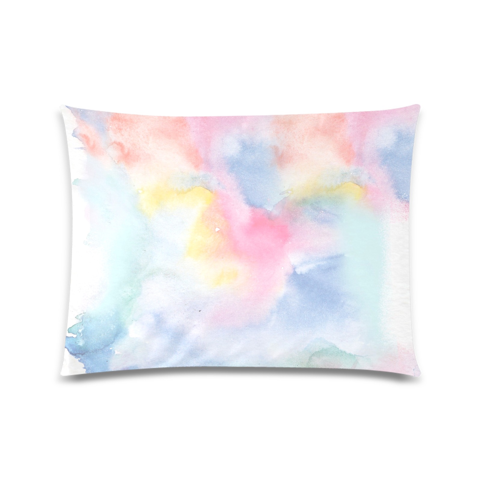 Colorful watercolor Custom Zippered Pillow Case 20"x26"(Twin Sides)