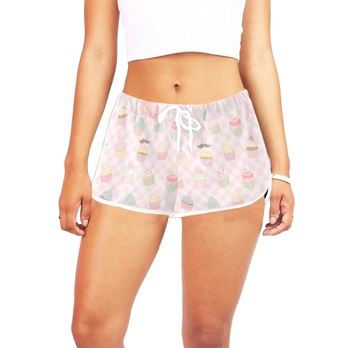 Cupcakes Women's All Over Print Relaxed Shorts (Model L19)