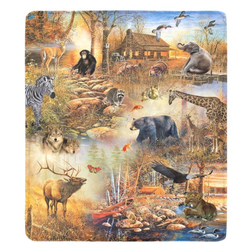 Wildlife Ultra-Soft Micro Fleece Blanket 70''x80''