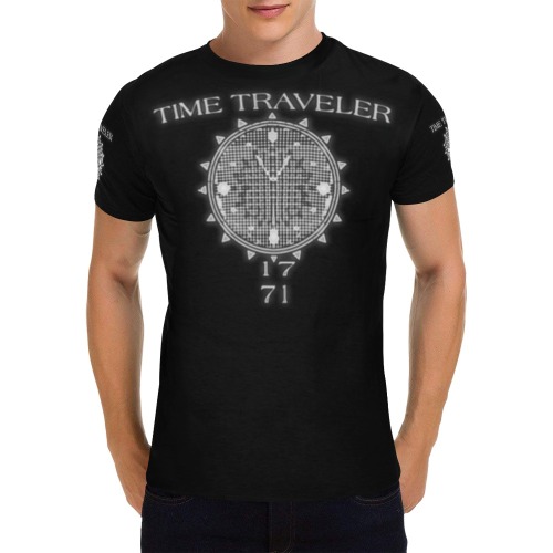 Time Clock All Over Print T-Shirt for Men (USA Size) (Model T40)
