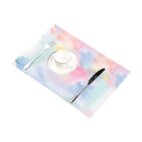 Colorful watercolor Placemat 12’’ x 18’’ (Set of 6)