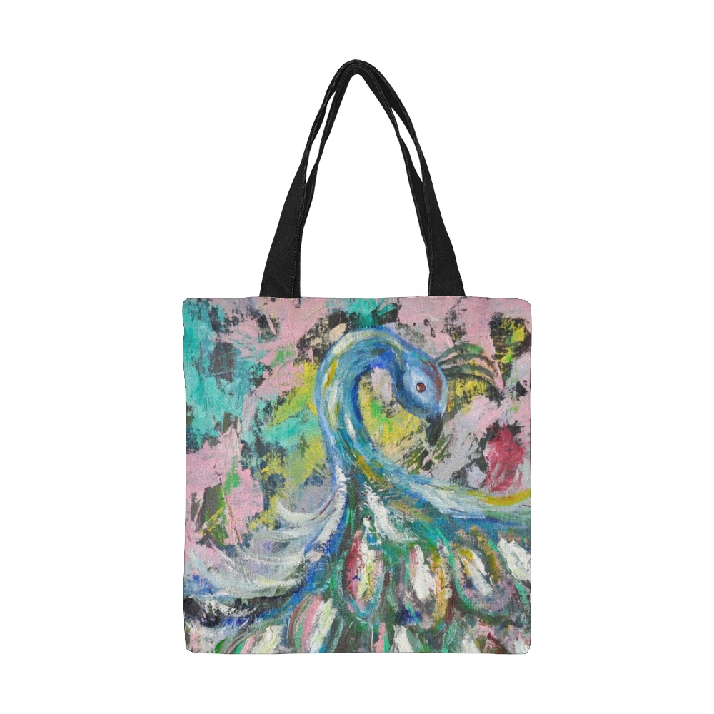 Peacock All Over Print Canvas Tote Bag/Small (Model 1697)