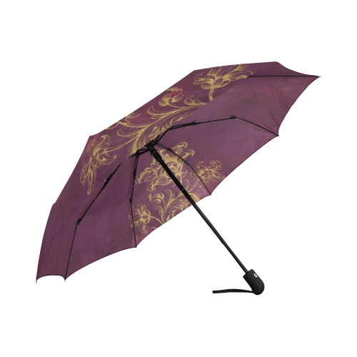 UMB BurgGoldSwirl Auto-Foldable Umbrella (Model U04)