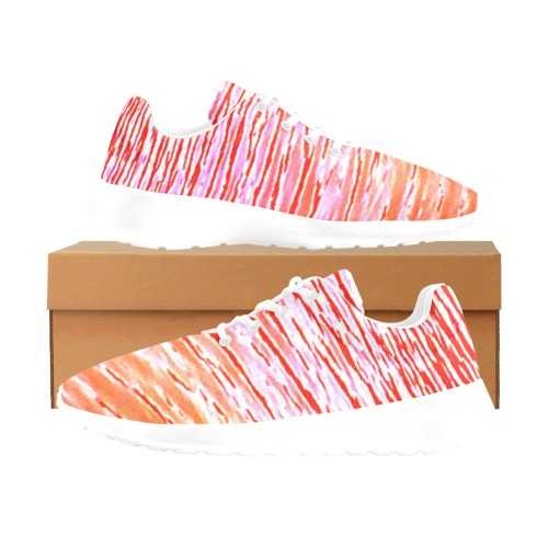 Orange and red water Women's Athletic Shoes (Model 0200)