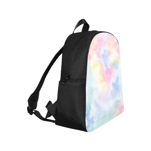 Colorful watercolor Multi-Pocket Fabric Backpack (Model 1684)
