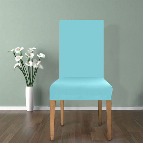 Coastal style solid turquoise Removable Dining Chair Cover