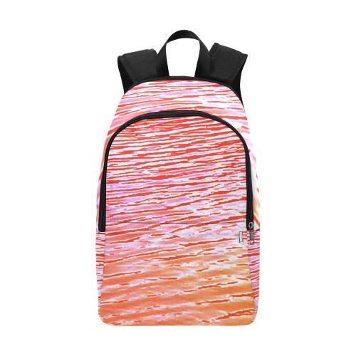 Orange and red water Fabric Backpack for Adult (Model 1659)
