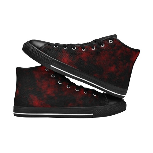 Necrosis - Red Men’s Classic High Top Canvas Shoes (Model 017)