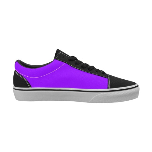 color electric violet Women's Low Top Skateboarding Shoes (Model E001-2)