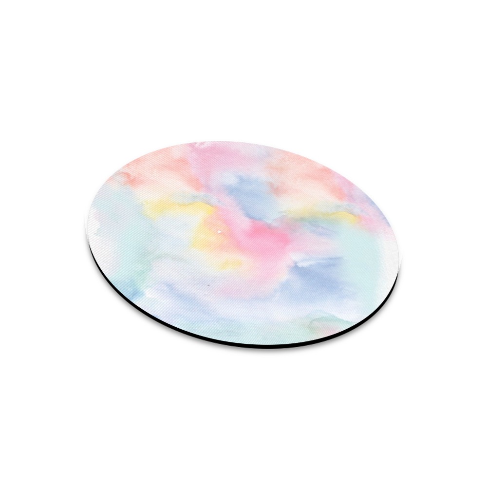 Colorful watercolor Round Mousepad