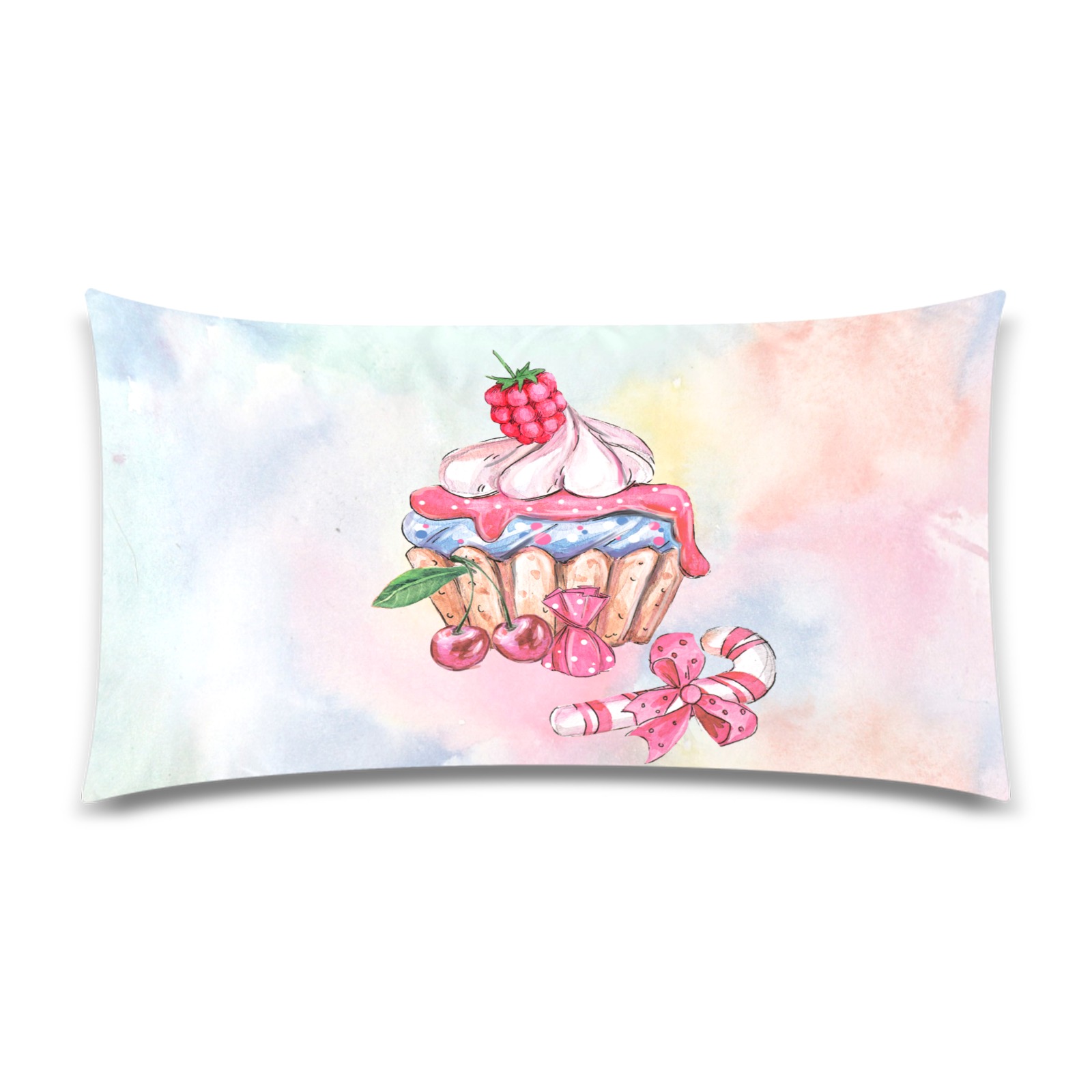 cupcake Custom Rectangle Pillow Case 20"x36" (one side)
