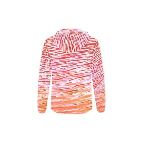 Orange and red water All Over Print Full Zip Hoodie for Kid (Model H14)