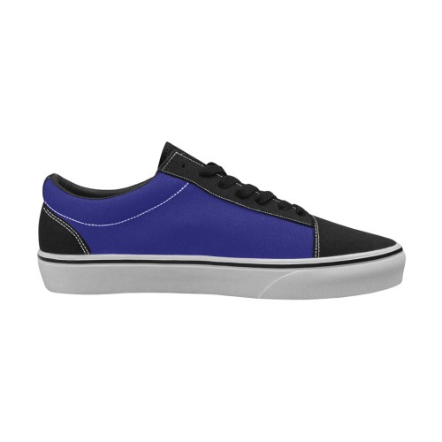 color midnight blue Men's Low Top Skateboarding Shoes (Model E001-2)