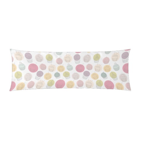 Colorful Cupcakes Custom Zippered Pillow Case 21"x60"(Two Sides)