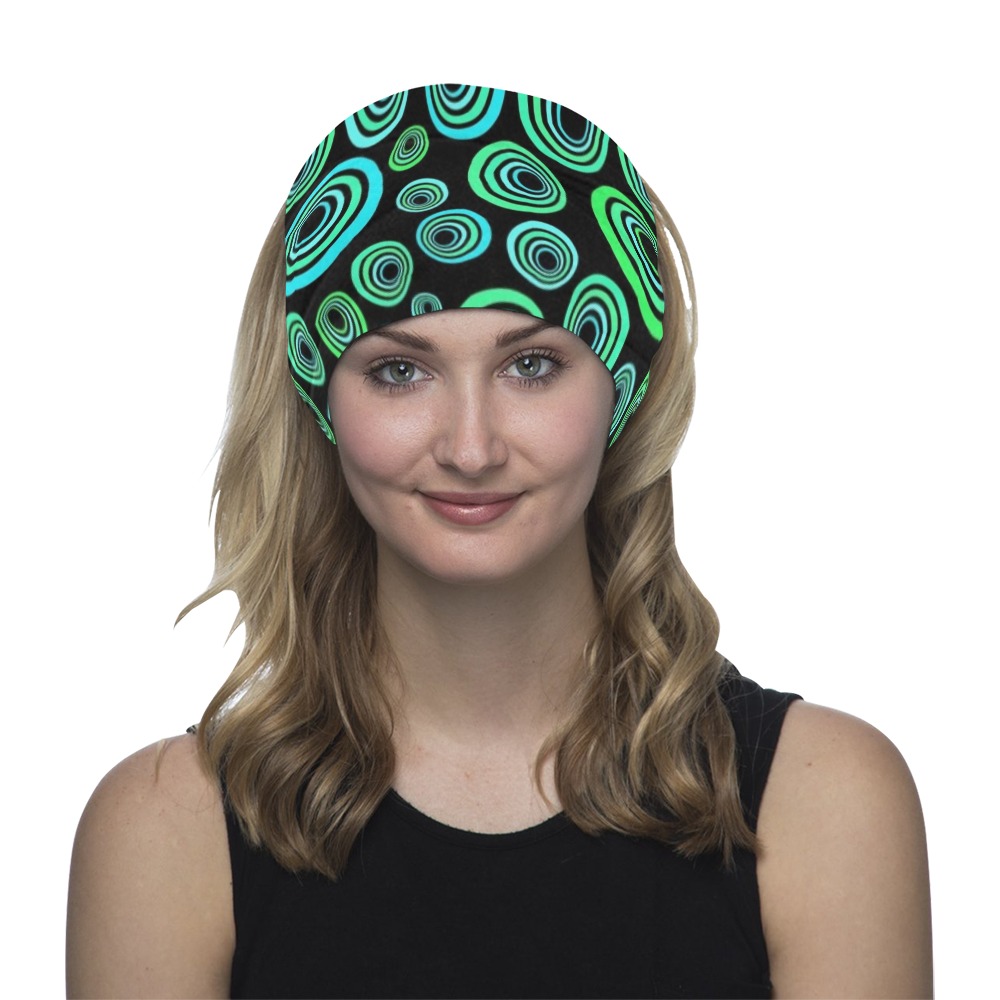 Retro Psychedelic Pretty Green Pattern Multifunctional Headwear