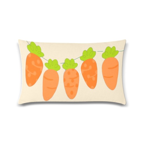 Carrots Custom Zippered Pillow Case 16"x24"(One Side Printing)