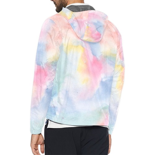 Colorful watercolor Unisex All Over Print Windbreaker (Model H23)