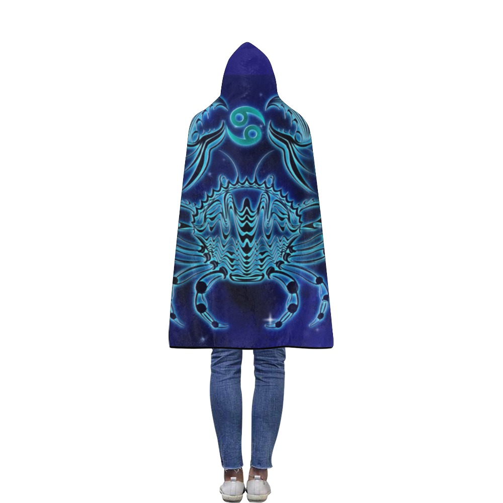 Cancer design Flannel Hooded Blanket 40''x50''