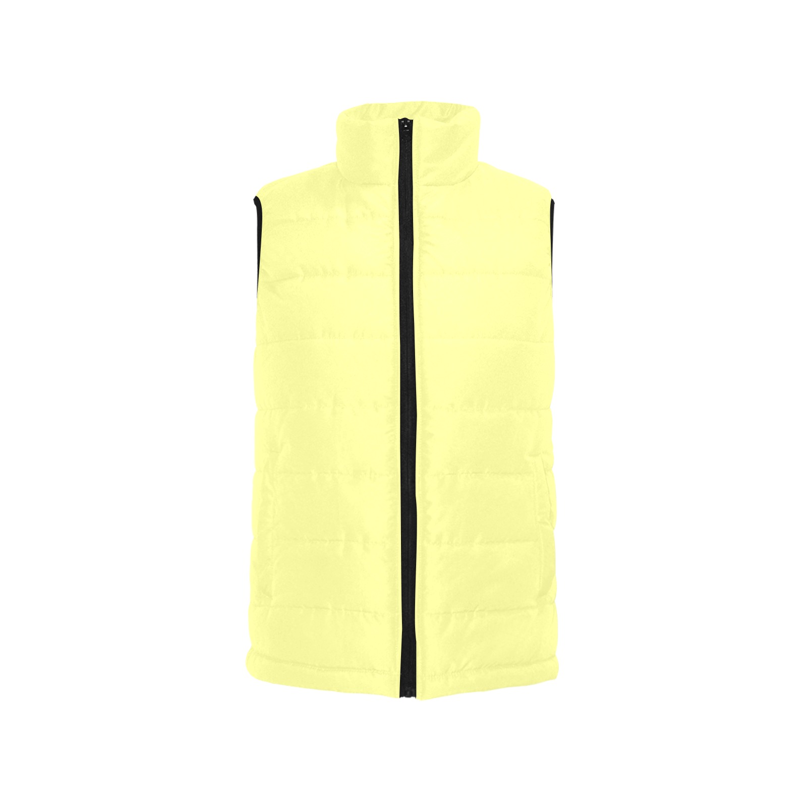 color canary yellow Men's Padded Vest Jacket (Model H44)