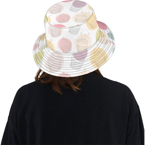 Colorful Cupcakes All Over Print Bucket Hat