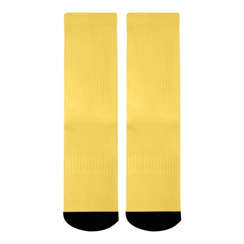 color mustard Mid-Calf Socks (Black Sole)