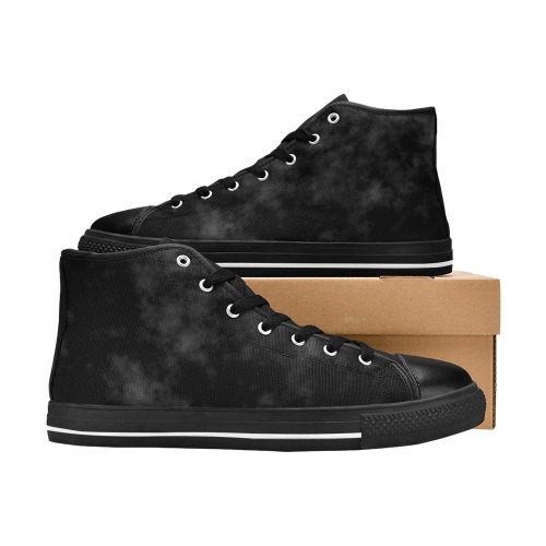 Necrosis - Grey Women's Classic High Top Canvas Shoes (Model 017)