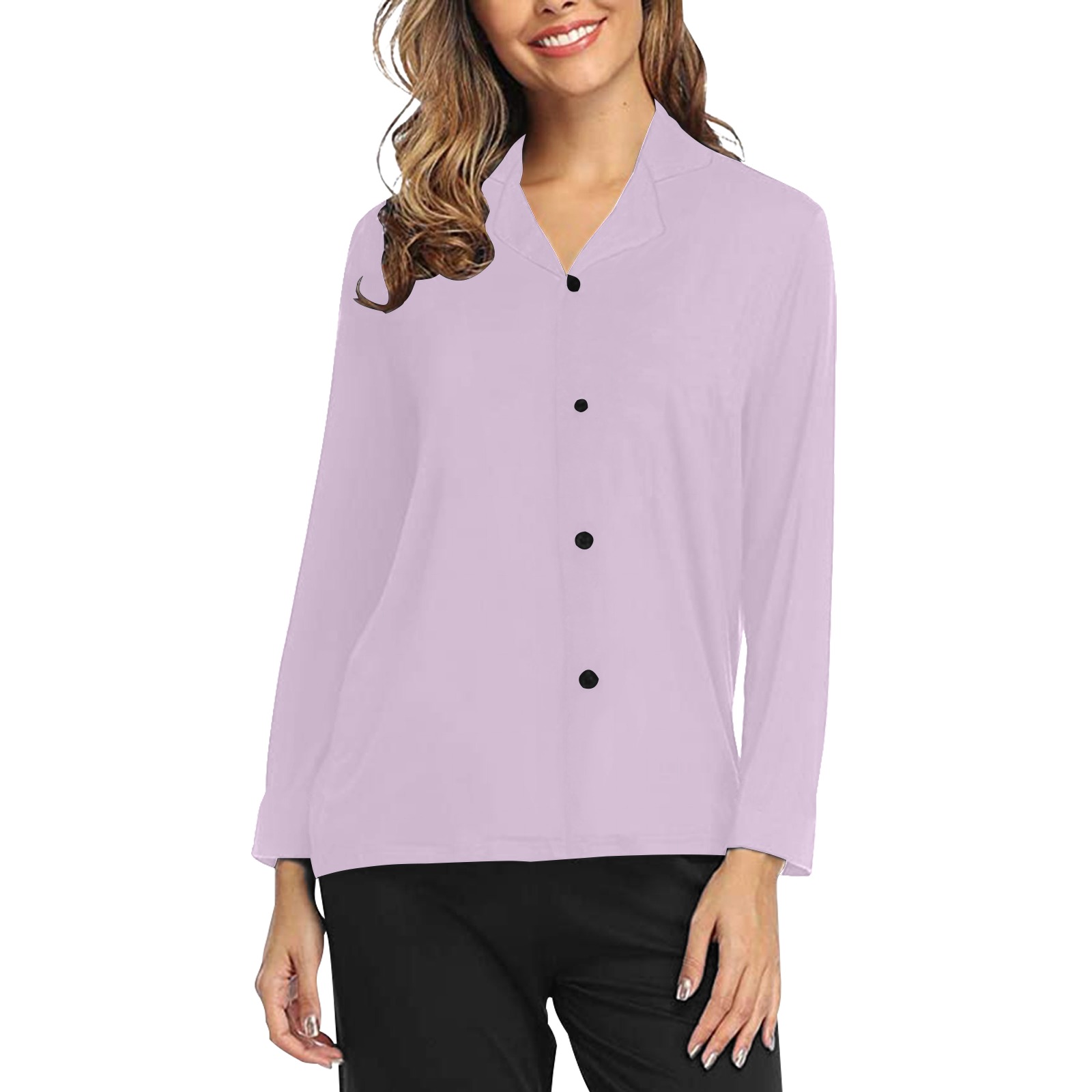 color thistle Women's Long Sleeve Pajama Shirt
