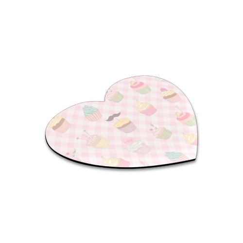 Cupcakes Heart-shaped Mousepad