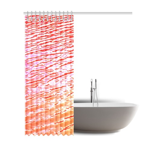 Orange and red water Shower Curtain 69"x84"