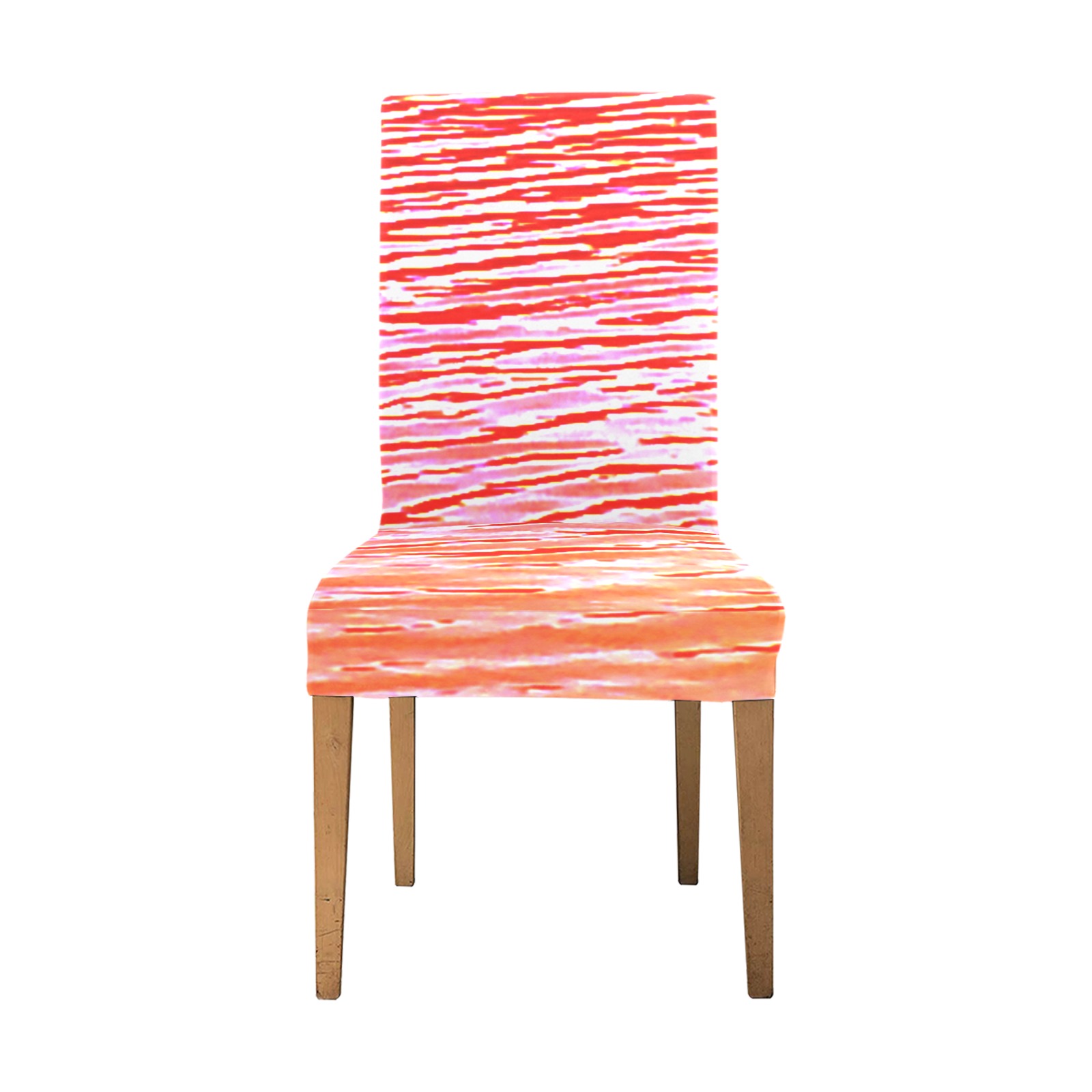 Orange and red water Removable Dining Chair Cover