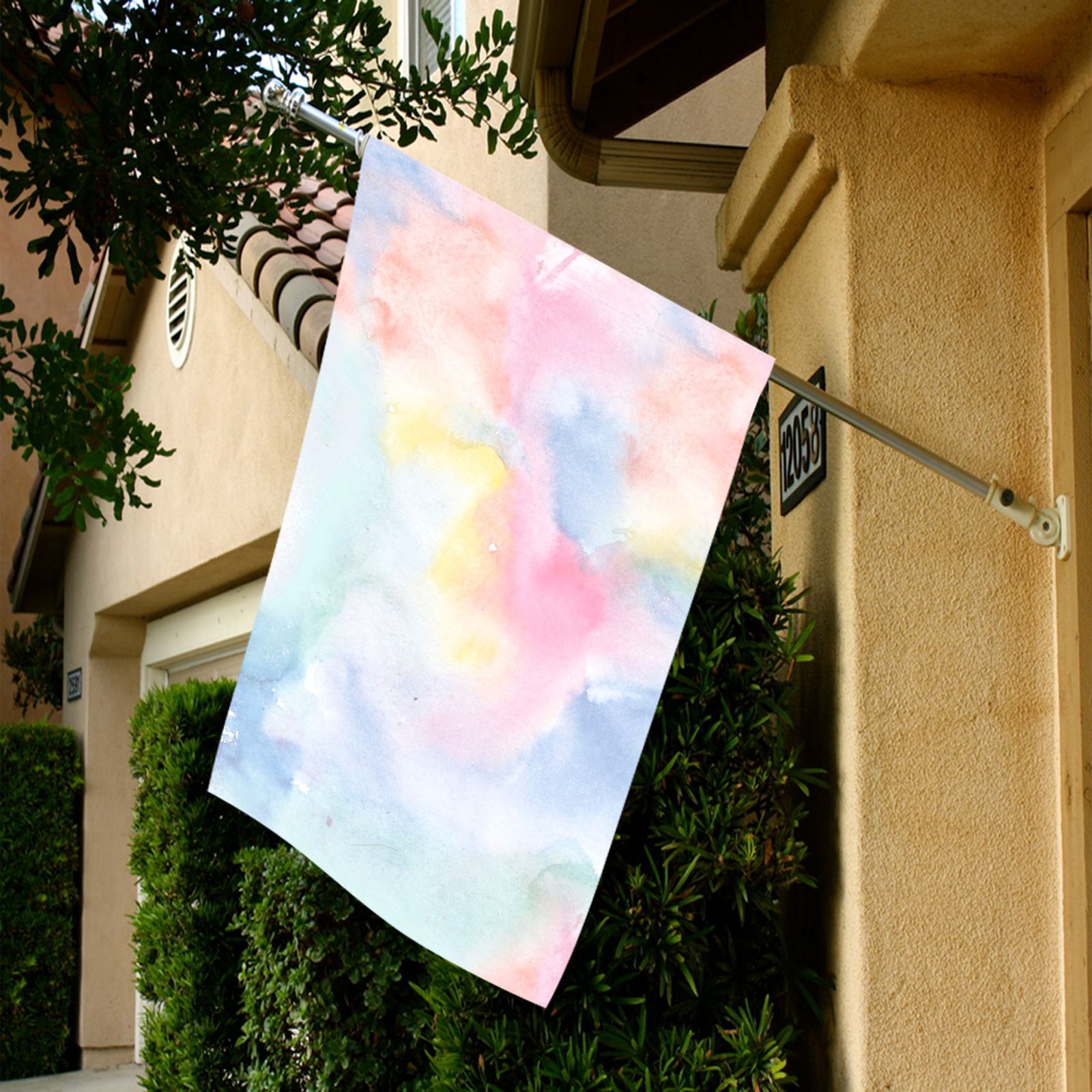 Colorful watercolor Garden Flag 28''x40'' （Without Flagpole）