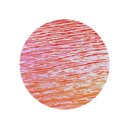 Orange and red water Circular Ultra-Soft Micro Fleece Blanket 47"