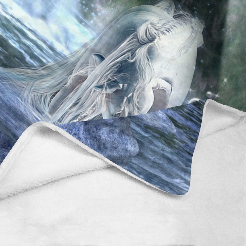 Unicorn and Magical Waterfall Ultra-Soft Micro Fleece Blanket 60"x80"