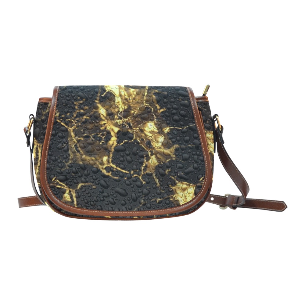 Golden Drops by Nico Bielow Saddle Bag/Large (Model 1649)