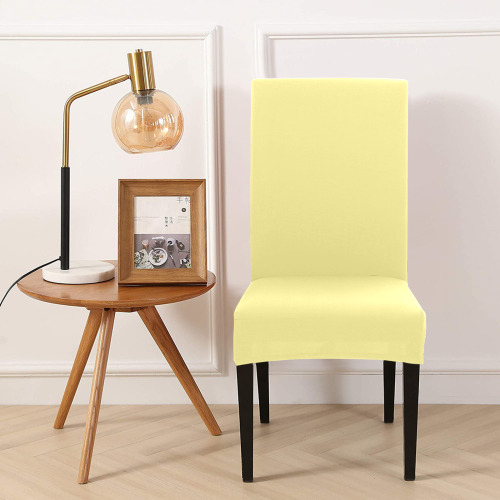 Pale yellow Removable Dining Chair Cover