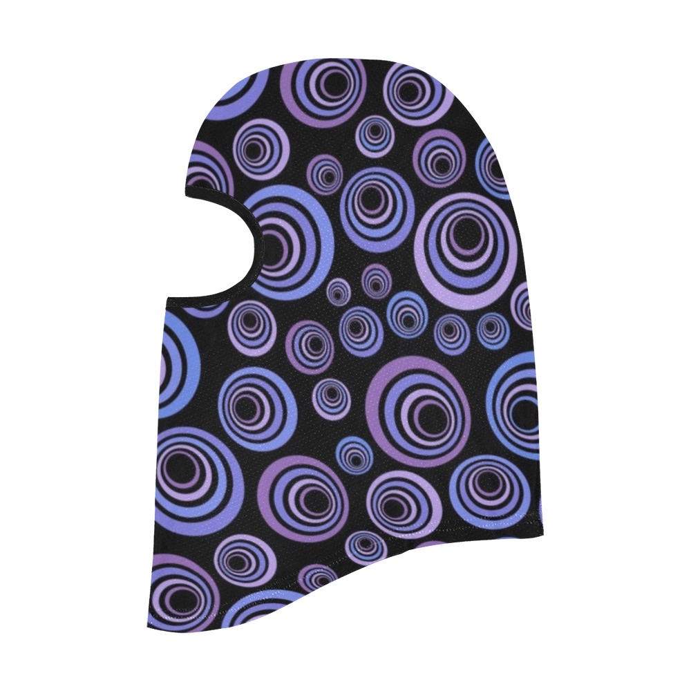 Retro Psychedelic Pretty Purple Pattern All Over Print Balaclava
