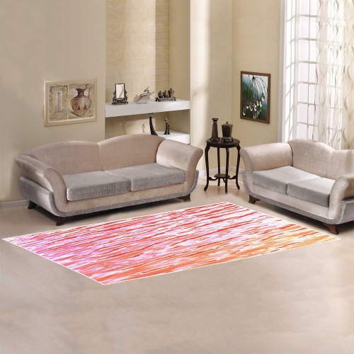 Orange and red water Area Rug 9'6''x3'3''