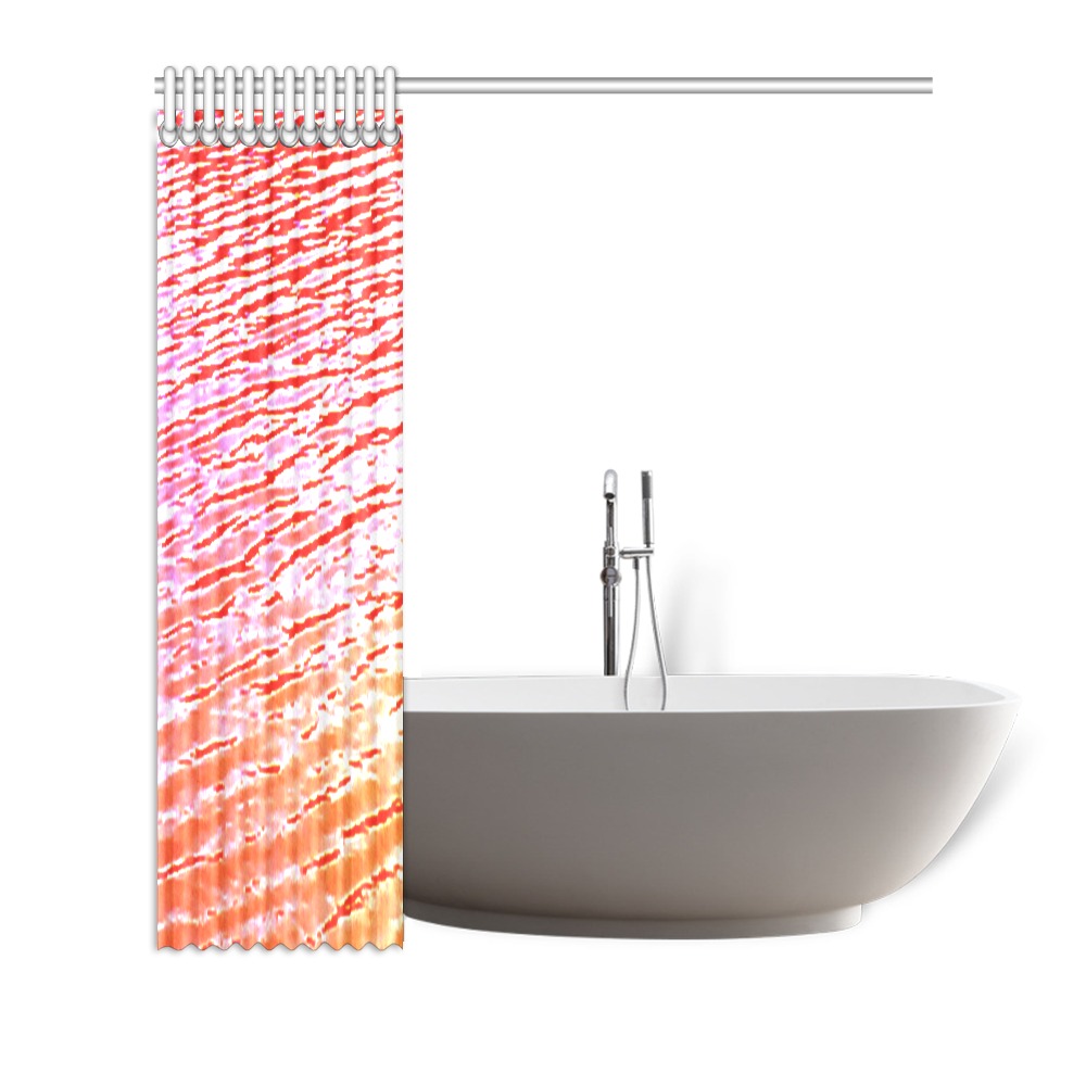Orange and red water Shower Curtain 72"x72"